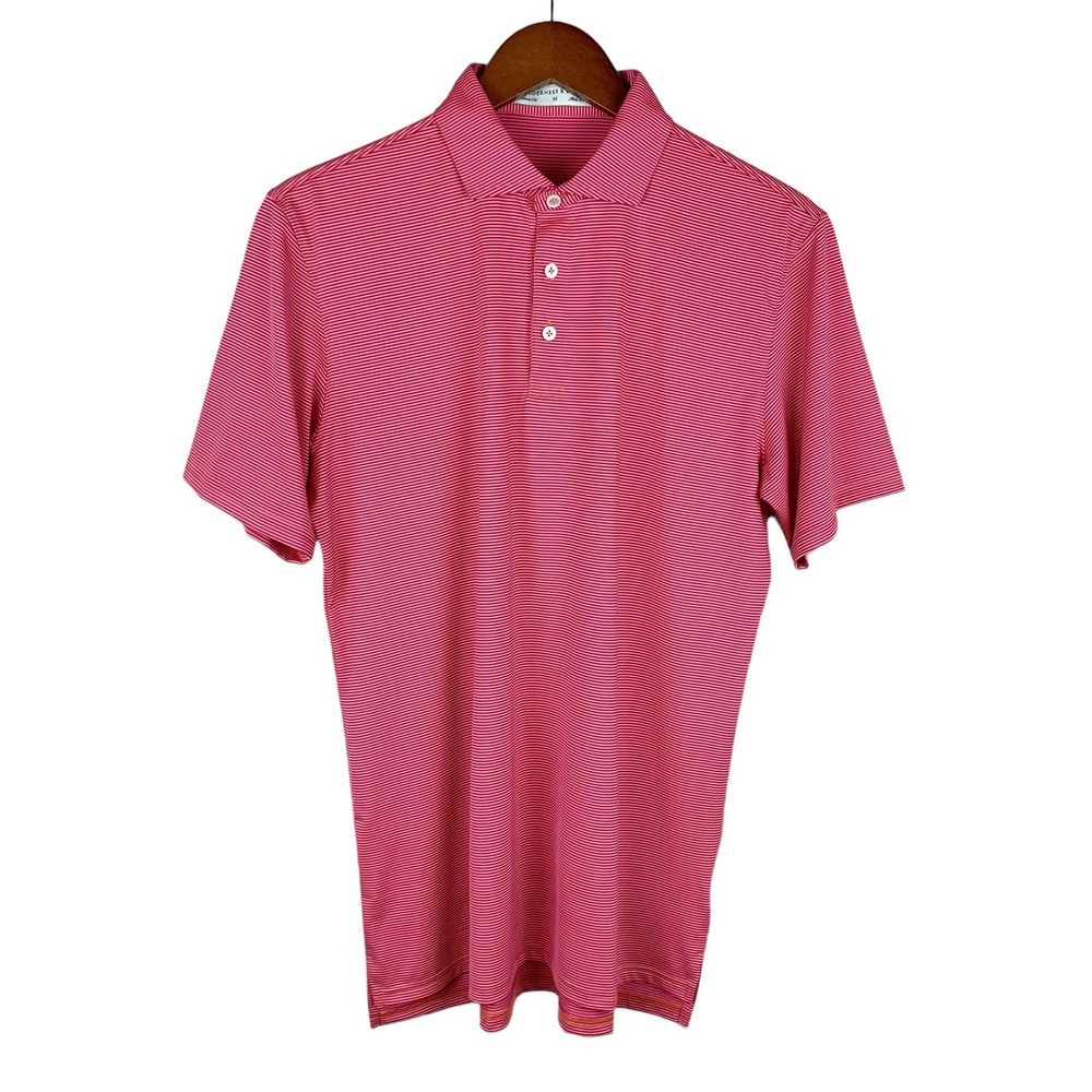 Holderness & Bourne The Perkins Polo Shirt Malibu Amaretto Pink Stripe Men’s M